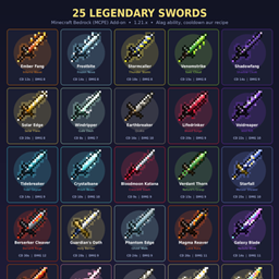 Legendary Custom Swords - Minecraft Bedrock Addons - CurseForge