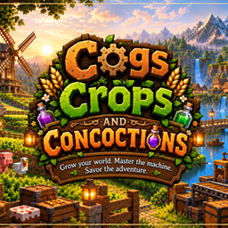 Cogs, Crops, and Concoctions logo
