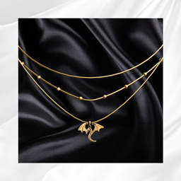 Gold Dragon Layered Necklace project image