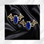 Bat Sapphire Gold Earrings logo