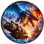 Create Aeronautics - Ice and Fire logo