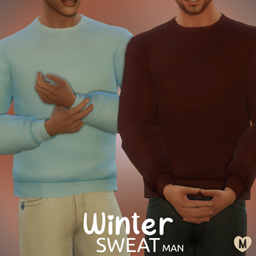 Minimalist-CC Winter Sweatshirt | Maxis Match Male Clothing | 19 Swatches project image