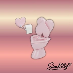 Pastel Pink Heart Toilet & Roll Holder Set project image