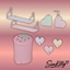 Pastel Bathroom Accessories Set logo