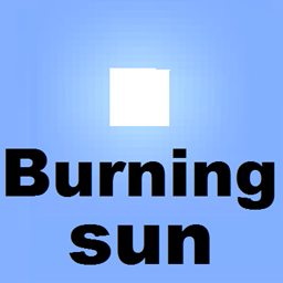The burning sun logo
