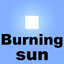 The burning sun logo