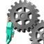 Blood, Sweat and Gears logo