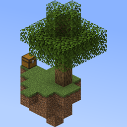Mojang's "Content" Skyblock logo