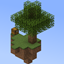 Mojang's "Content" Skyblock logo