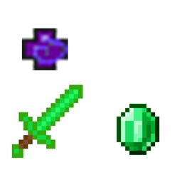 emerald and obsidian tools and armour 2 dimension and 2 new biome  logo