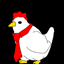 Hen with a tie logo