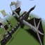 statues and pixel art logo
