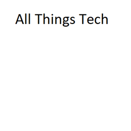All Things Tech project image