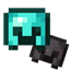 Netherite looking helmets. logo