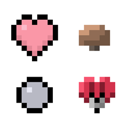 Pink Hearts & Mushrooms GUI logo