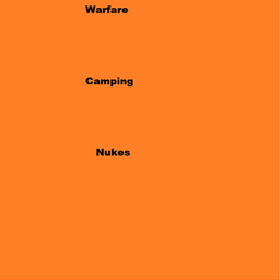 Warfare, camping, and nukes logo