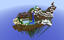 Midnight Floating Island with Monument logo