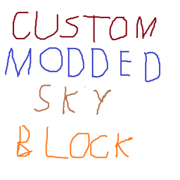 Custom modded Skyblock logo
