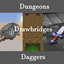 Dungeons, Drawbridges, and Daggers logo