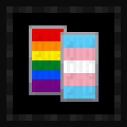 Rainbow Shields ◦ Bedrock Edition logo