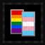 Rainbow Shields ◦ Bedrock Edition logo