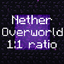 Nether-Overworld 1:1 ratio logo