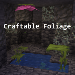 Craftable Foliage: Dripleaf, Spore Blossom, and Rooted Dirt logo