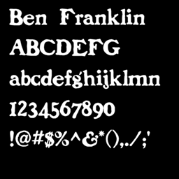 Ben Franklin HD Font logo