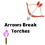 Arrows Break Torches logo