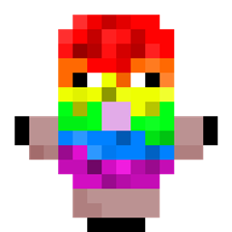 Rainbow sheep totem logo