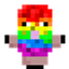 Rainbow sheep totem logo