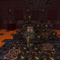 Gilded blackstone tools and armour