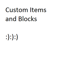 config Item and Block creator