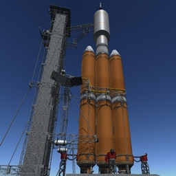 DELTA IV Orion EFT-1 replica + launch pad