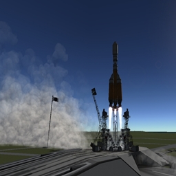 Soyuz Progress M-11 replica + launch pad