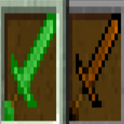 More Swords (Dirt and emerald) logo