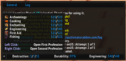 ElvUI Professions Datatext project image