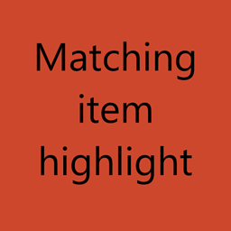 Matching item highlight logo