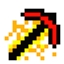 World of pickaxes with skills logo
