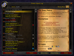 Classic Quest Log