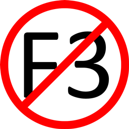 No F3 logo