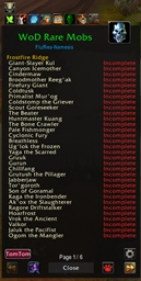 Daily Global Check_WoD Rare Mobs