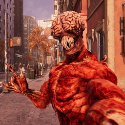 Licker re2 over Spider Man logo