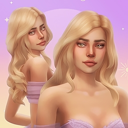 Long-wavy base-game hair remake