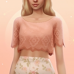 Lace crop-top