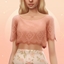 Lace crop-top logo