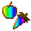 Rainbow golden items logo