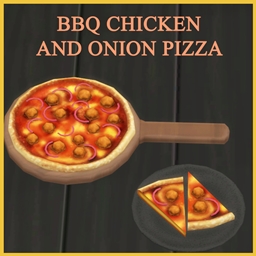 BBQ CHICKEN AND ONION PIZZA