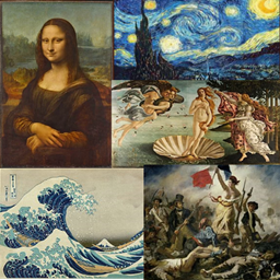 Famous Paintings On the game logo