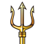 Here's a trident and some emeralds logo